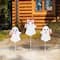 Glitzhome; Glitzhome® 23.75" Halloween Metal Pink Ghosts Yard Stake, Set of 3; Category:Halloween Yardstakes; Image:4